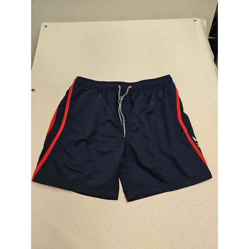 Speedo Men's XXL Lined Swim‎ Shorts-Trunks Navy- Red Polyester